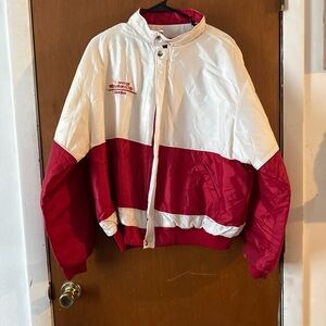 Nascar White Jacket with Red Logo
